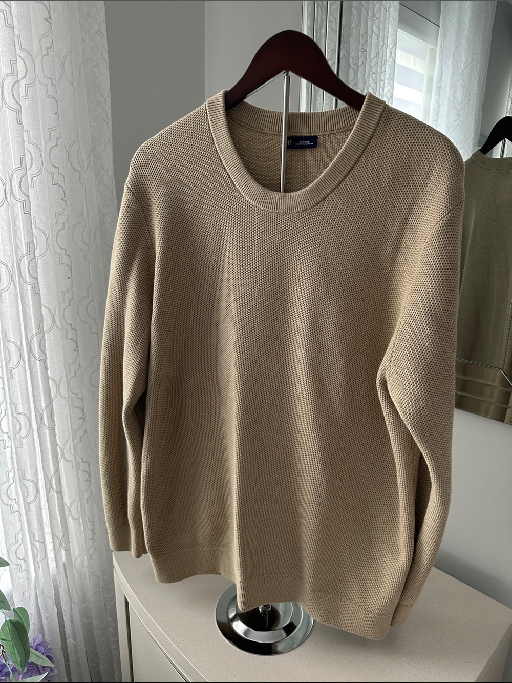 GAP Men's Crewneck Sweater in Beige